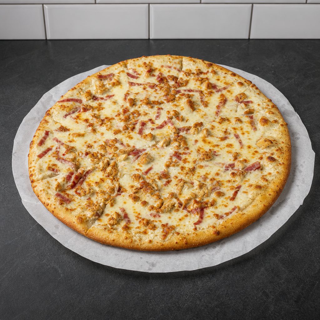 Ranch Chicken Bacon Pizza.