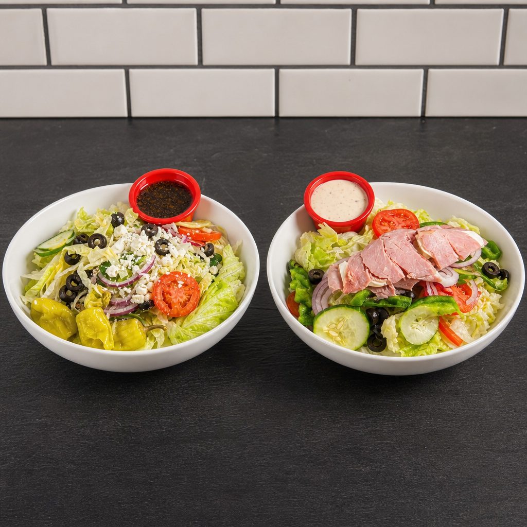 2 Salads.