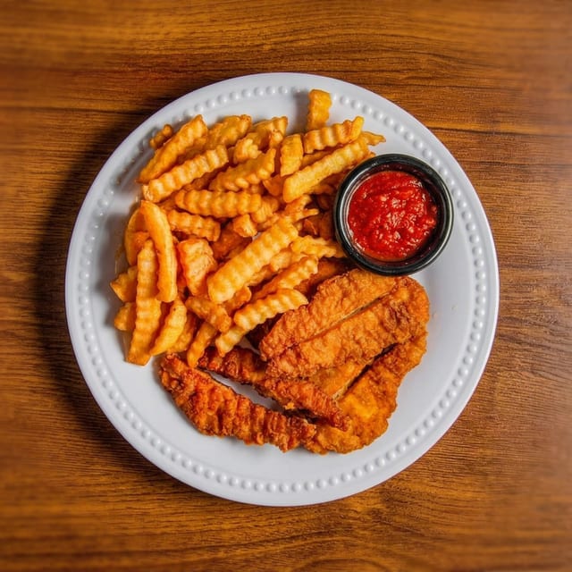 Chicken Nuggets with Fries.